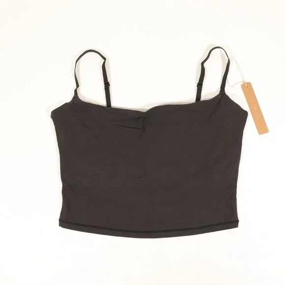NWT SKIMS Fits Everybody Cropped Cami in Onyx - Picture 4 of 16